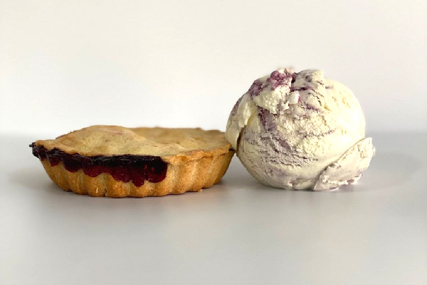Mixed Berry Pie with Ice Cream