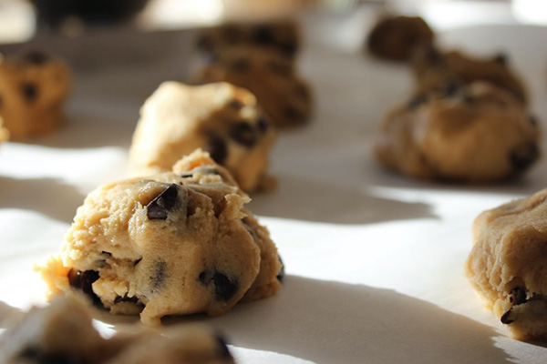 Cookie dough ice cream sandwich