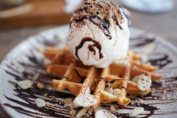 waffle ice cream sandwich