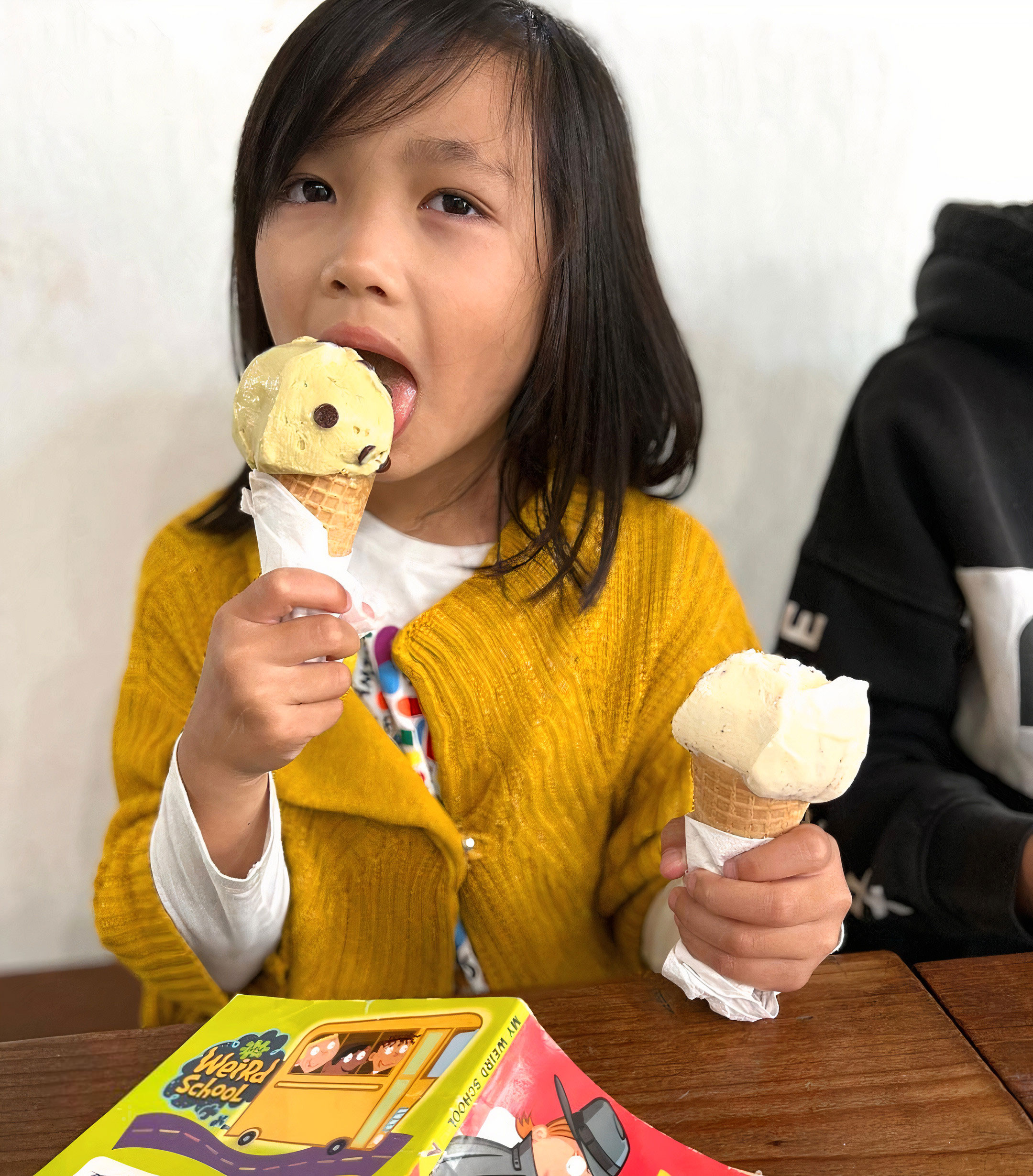 kid enjoying Nature's Organic ice cream
